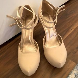 Nude strappy heels size 11